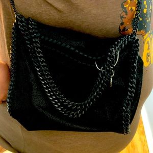 Stella McCartney preloved embellished black chain bag